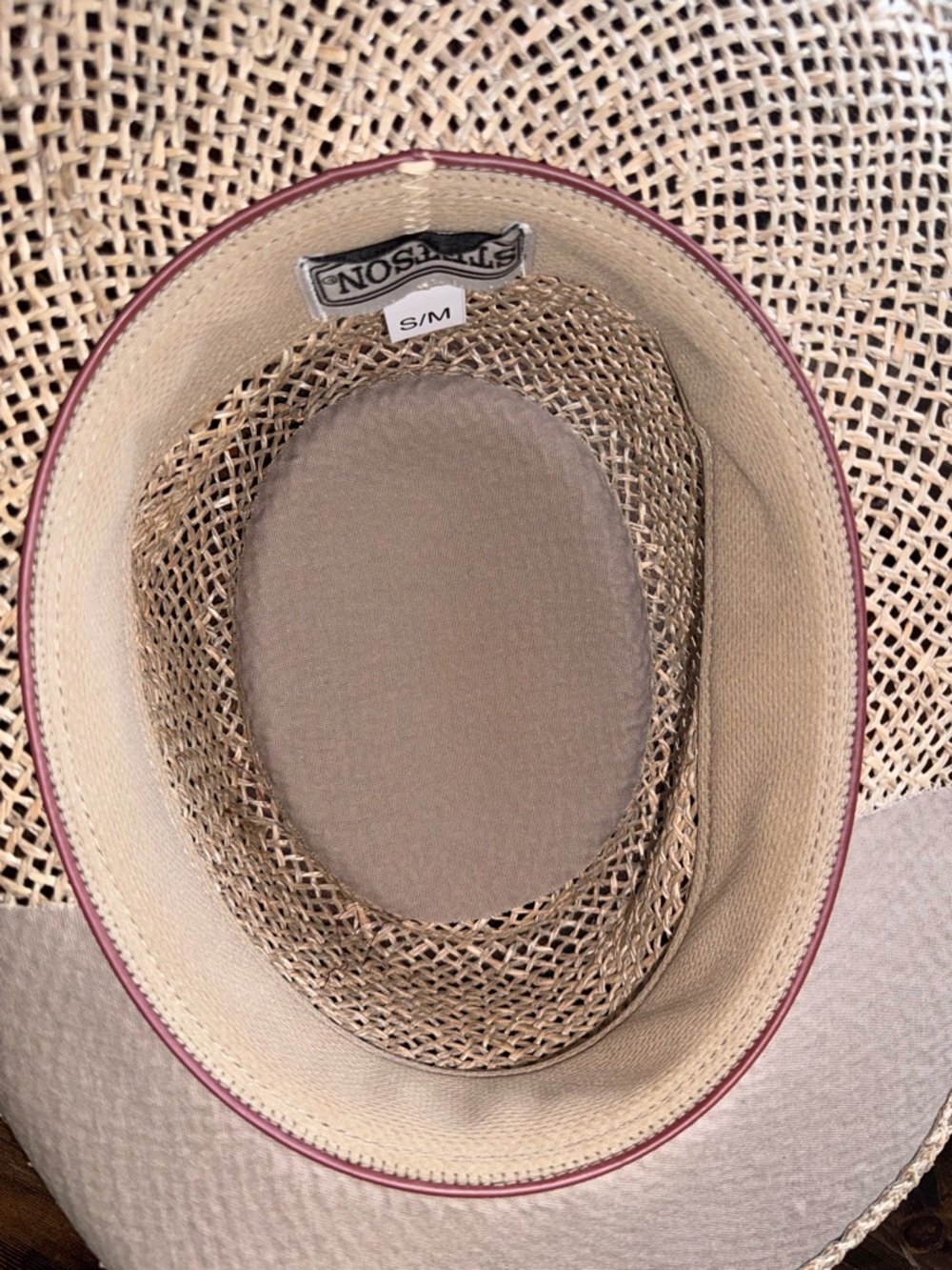 Stetson Straw Hat S/M Ventilated Western Cowboy Summer Beach Ranch Style - Picture 6 of 7